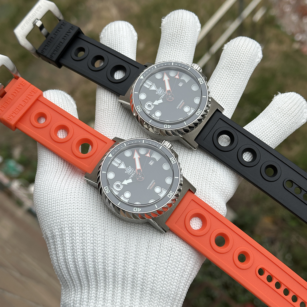 STEELDIVE Official SD1982H Date Function Big Size NH35 Automatic Dive Watch