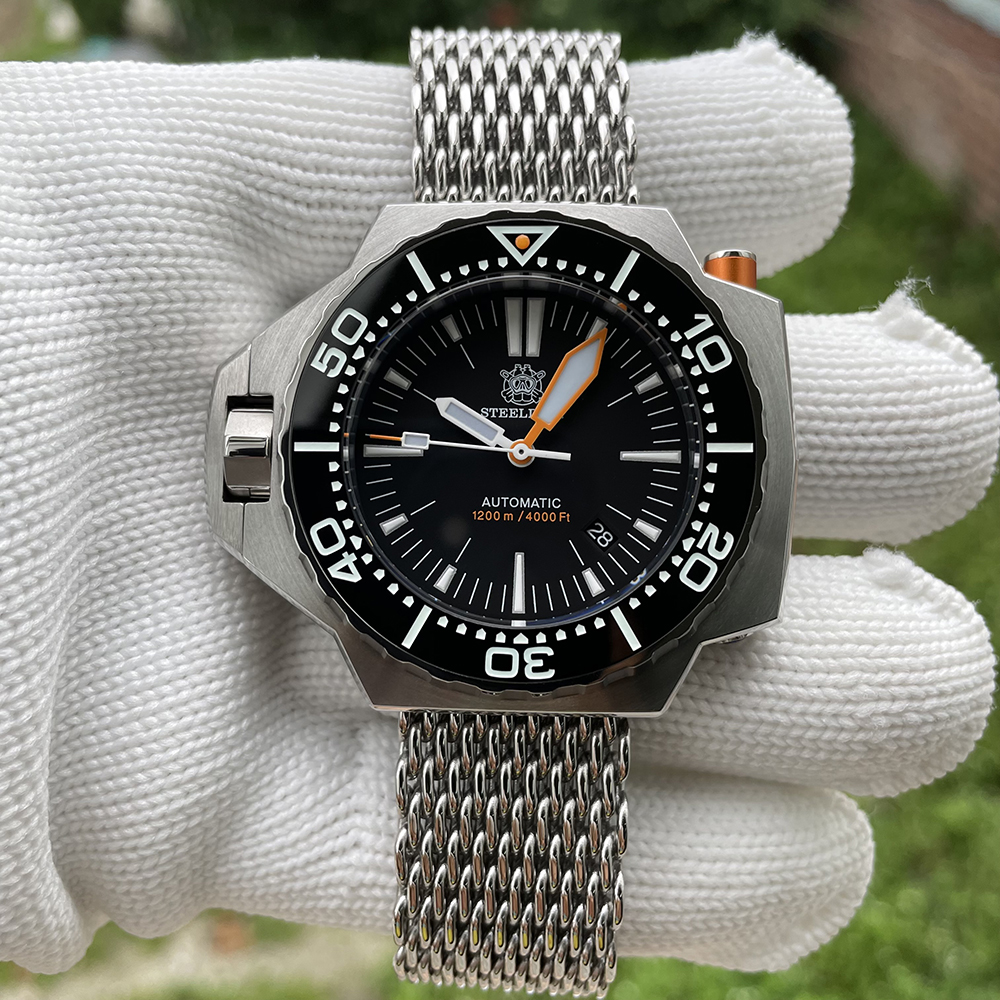 STEELDIVE Official SD1969 Proplof 56mm Case 1200m Waterproof Japanese NH35 automatic mechanical movement Mens Dive Watch