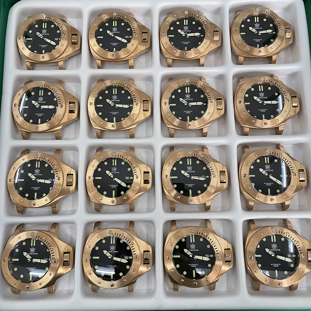 STEELDIVE Official SD1959S 46MM Solid Bronze Blue Luminous Sapphire Glass 1000M NH35 Automatic Dive Watch