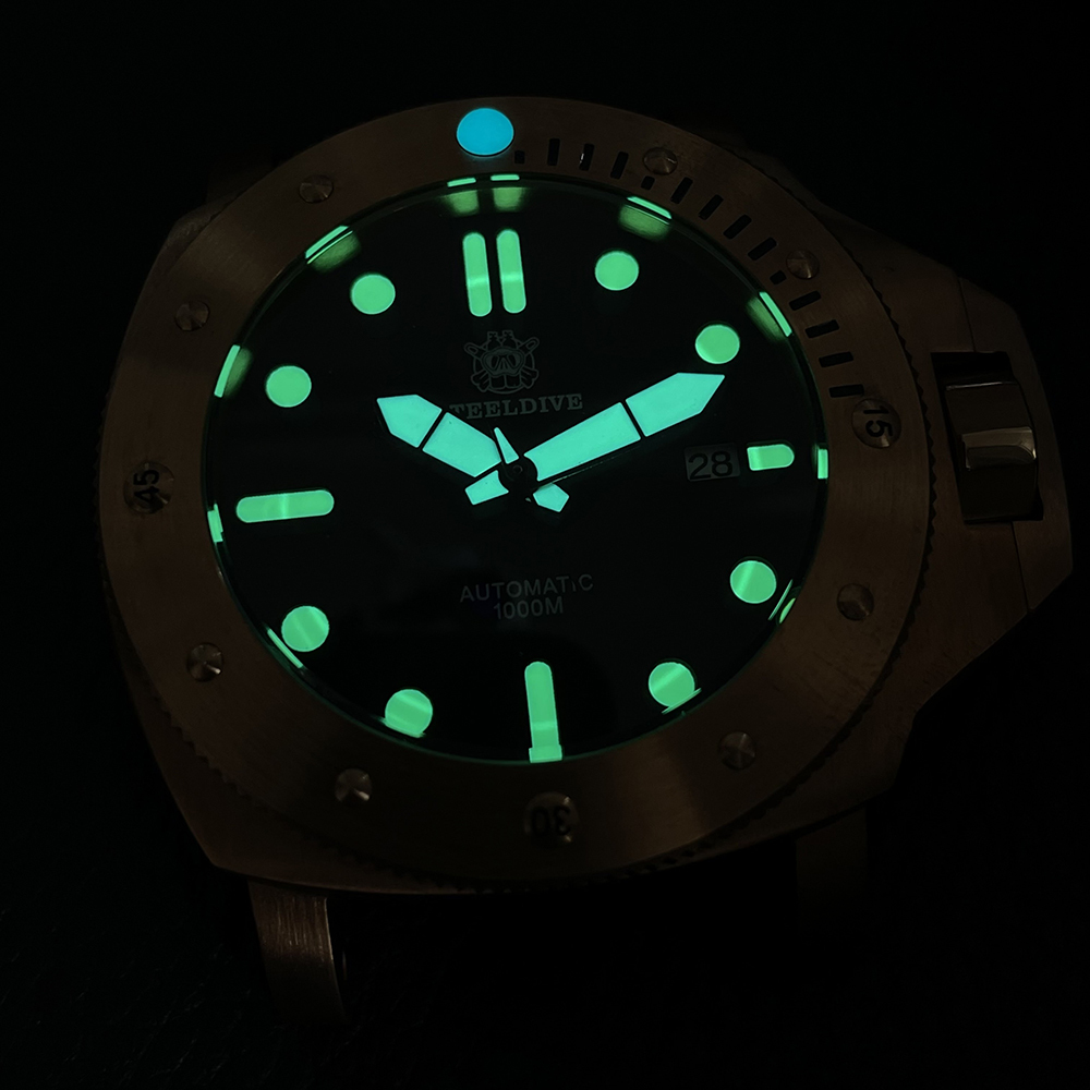 STEELDIVE Official SD1959S 46MM Solid Bronze Blue Luminous Sapphire Glass 1000M NH35 Automatic Dive Watch