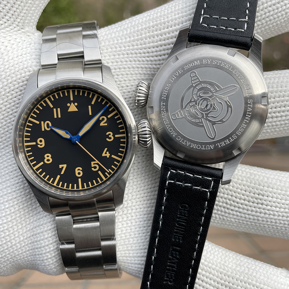 STEELDIVE Official SD1928A No Log Dial 39MM 200M Waterproof NH35 Automatic Dive Watch 