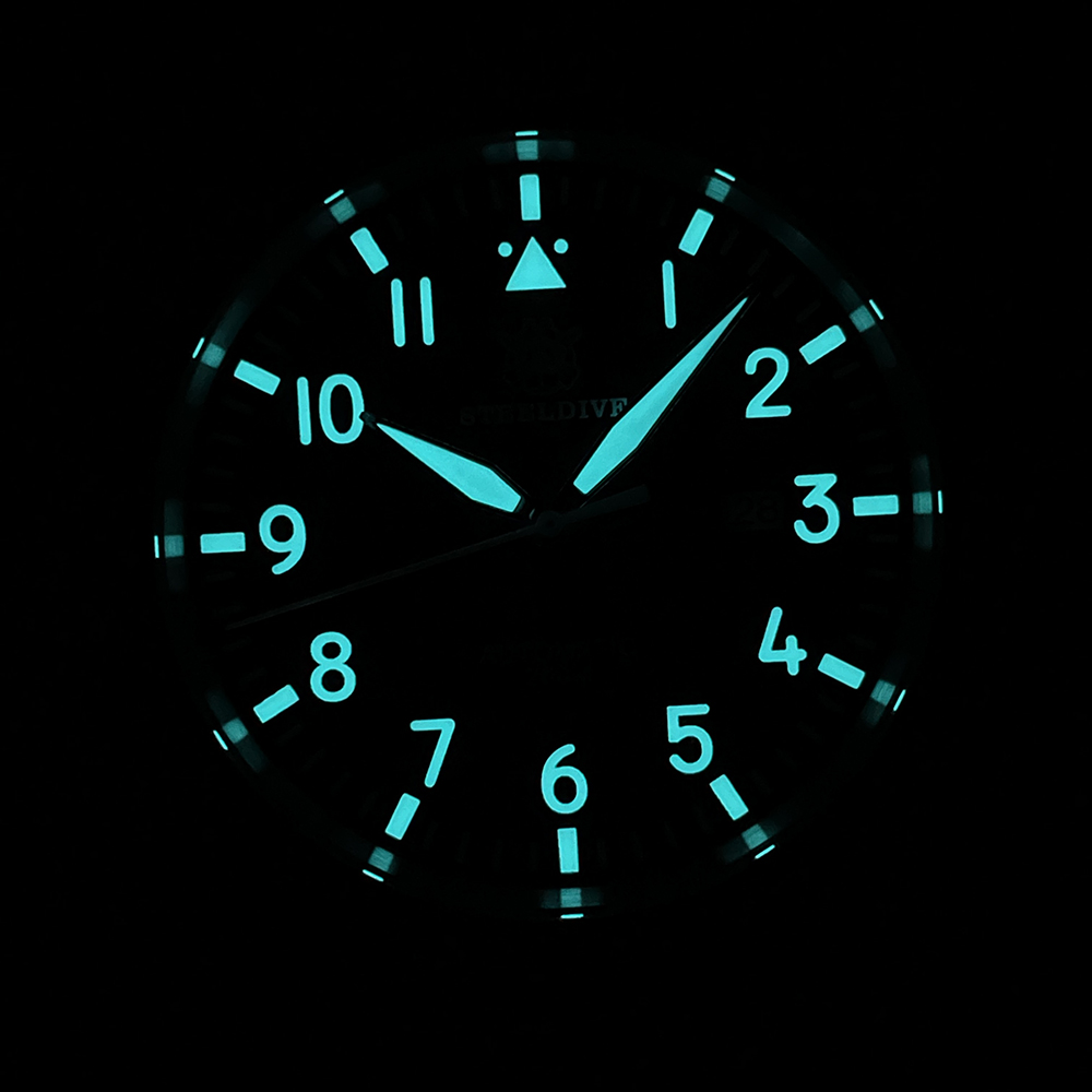 STEELDIVE Official SD1930 Date Function 43MM 200M Waterproof Sapphire Glass NH35 Automatic Movement Mens Dive Watch