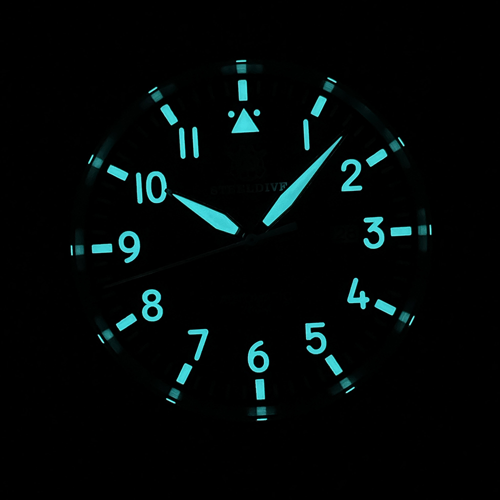 STEELDIVE Official SD1930 Date Function 43MM 200M Waterproof Sapphire Glass NH35 Automatic Movement Mens Dive Watch