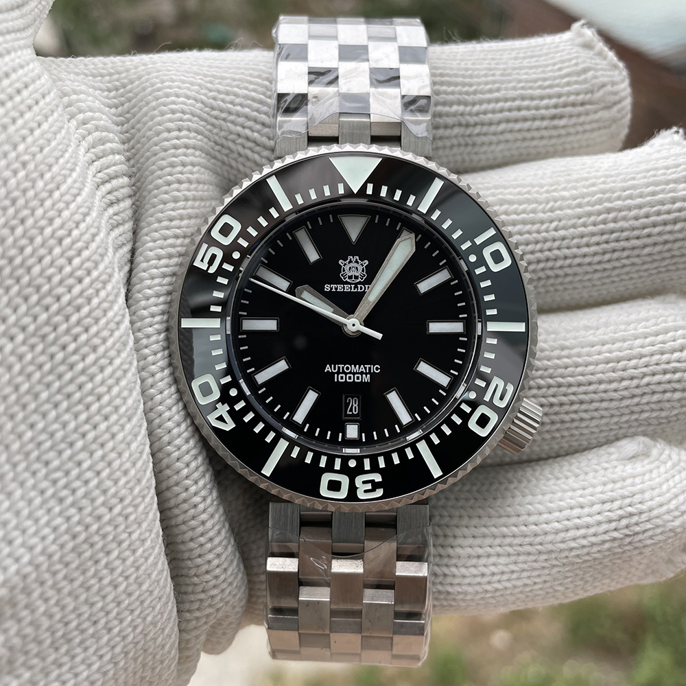 STEELDIVE Official SD1976P 48MM One-Piece 1000M Waterproof NH35 Automatic Mens Dive Watch 