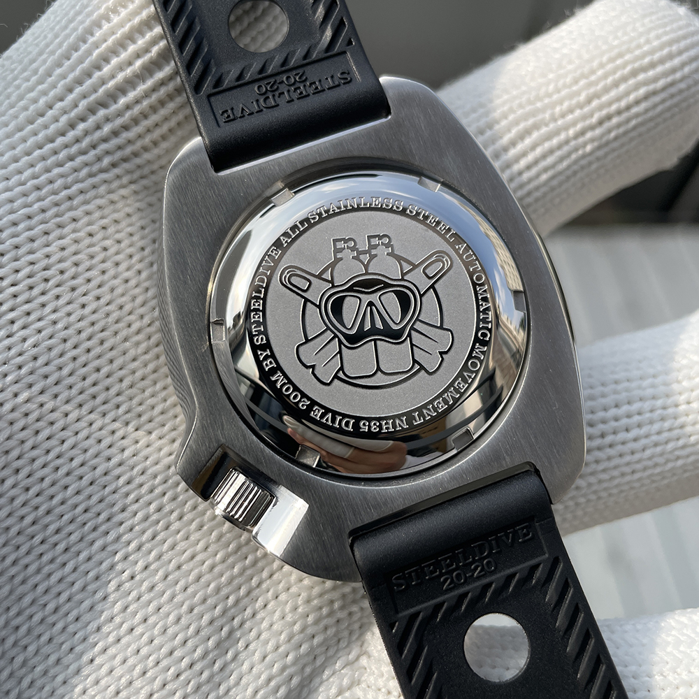 STELDIVE Official SD1970U Swiss Luminous 200M Waterproof NH35 Automatic Mens Dive Watch 