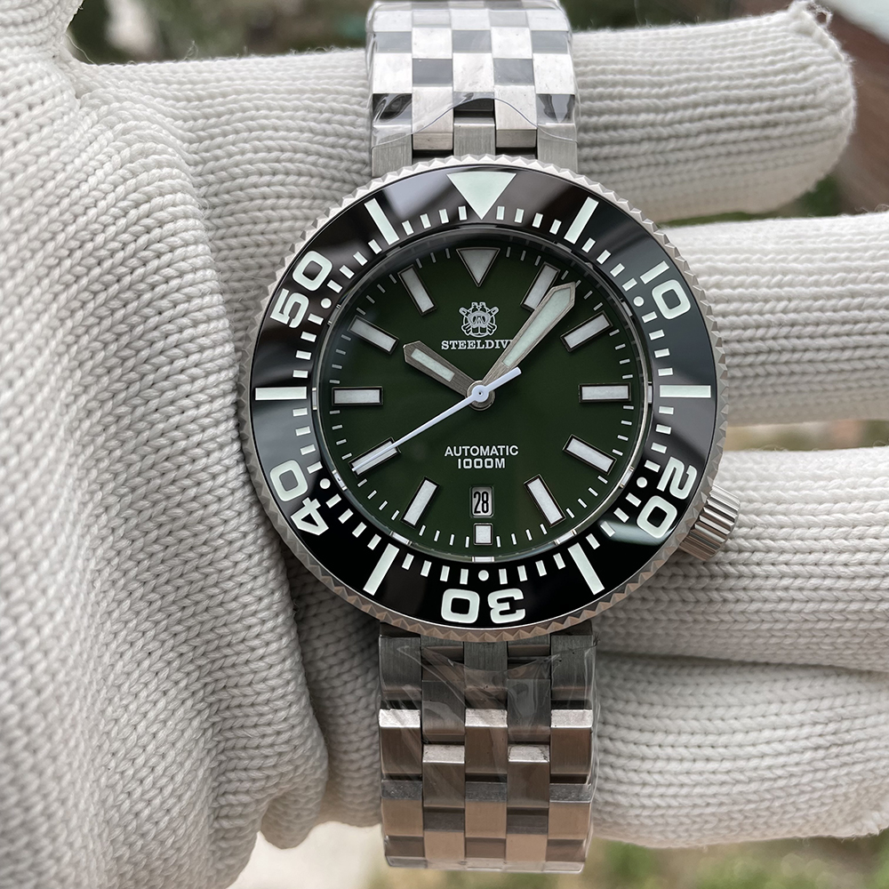 STEELDIVE Official SD1976P 48MM One-Piece 1000M Waterproof NH35 Automatic Mens Dive Watch 