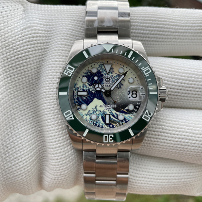 STEELDIVE Official SD1953J Kanagawa Dial Swiss Luminous 300M Waterproof NH35 Automatic Mens Dive Watch