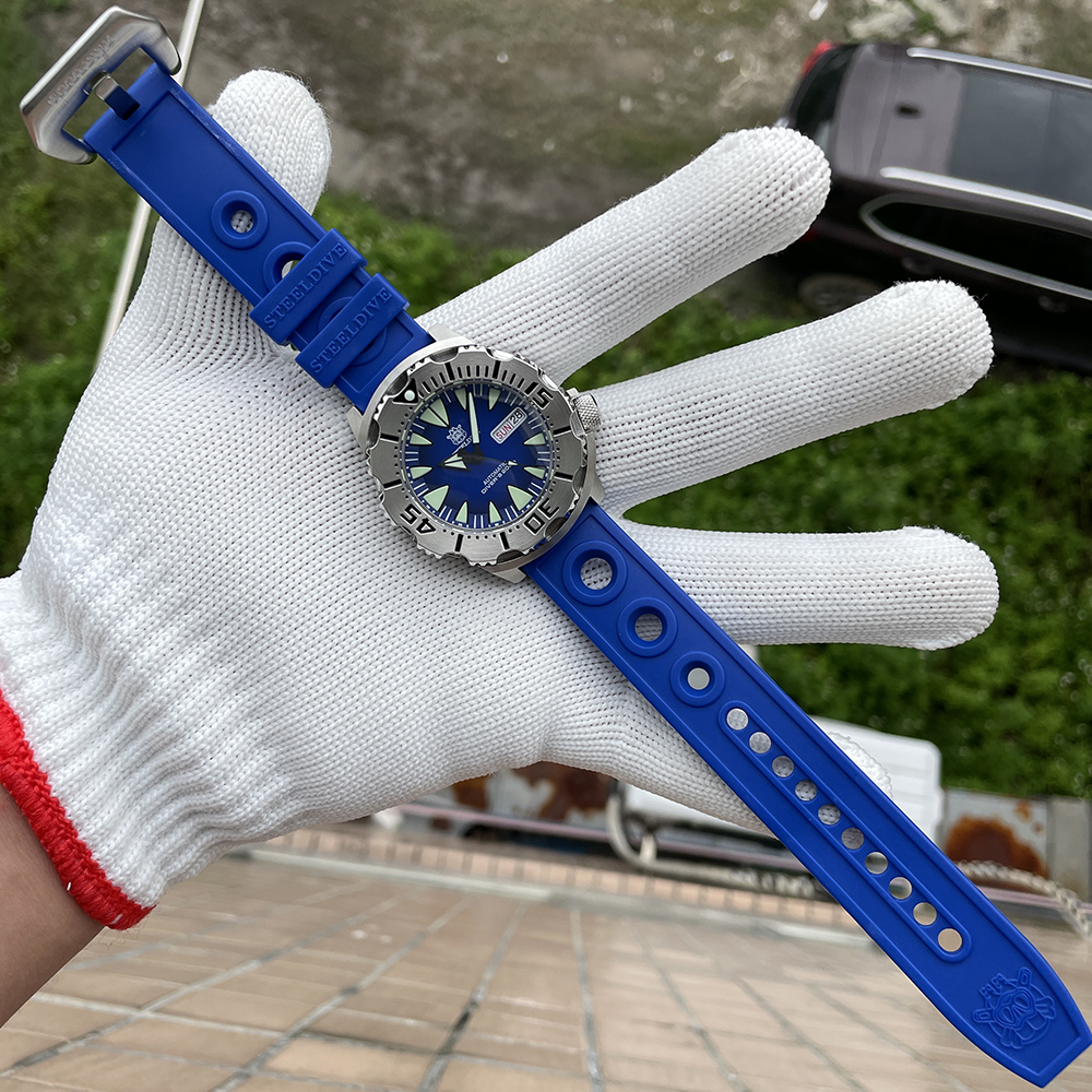 STEELDIVE Official SD1984 Rubber Strap Popular Design Sea Monster NH36 Automatic Dive Watch
