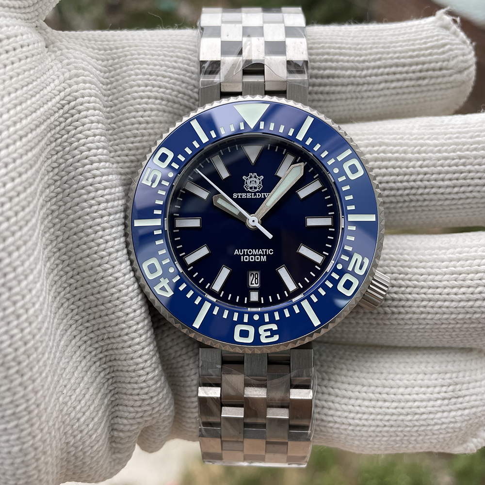 STEELDIVE Official SD1976P 48MM One-Piece 1000M Waterproof NH35 Automatic Mens Dive Watch 