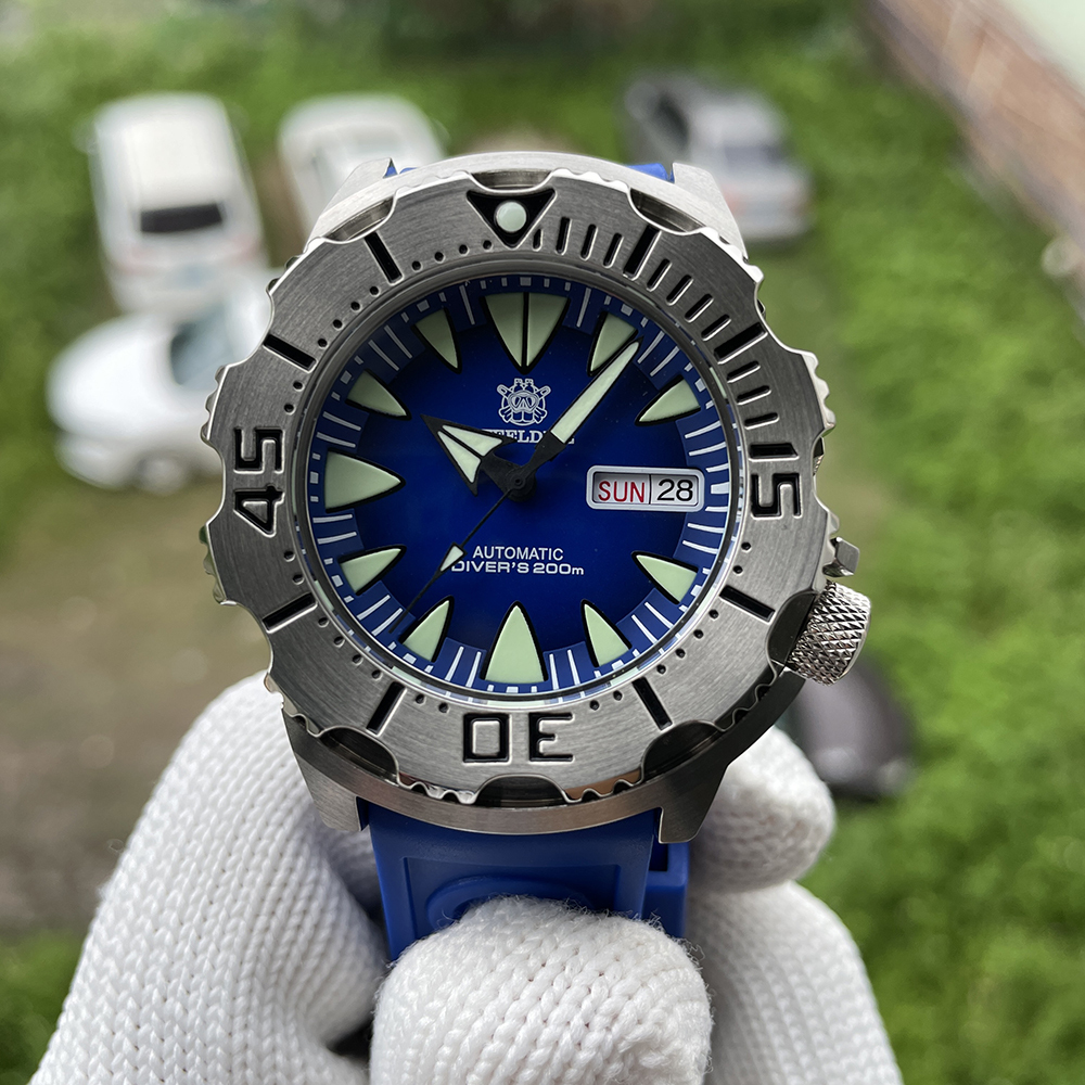 STEELDIVE Official SD1984 Rubber Strap Popular Design Sea Monster NH36 Automatic Dive Watch