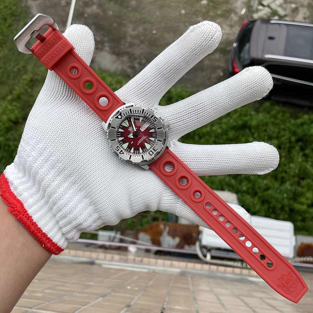 STEELDIVE Official SD1984 Rubber Strap Popular Design Sea Monster NH36 Automatic Dive Watch