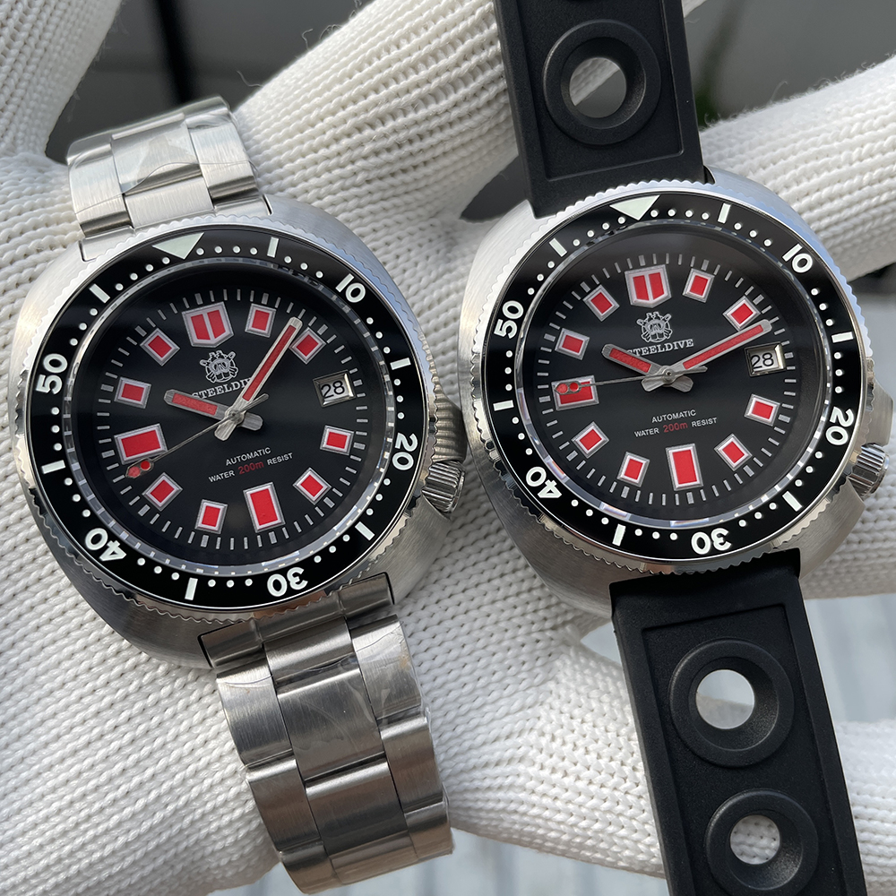 STELDIVE Official SD1970U Swiss Luminous 200M Waterproof NH35 Automatic Mens Dive Watch 