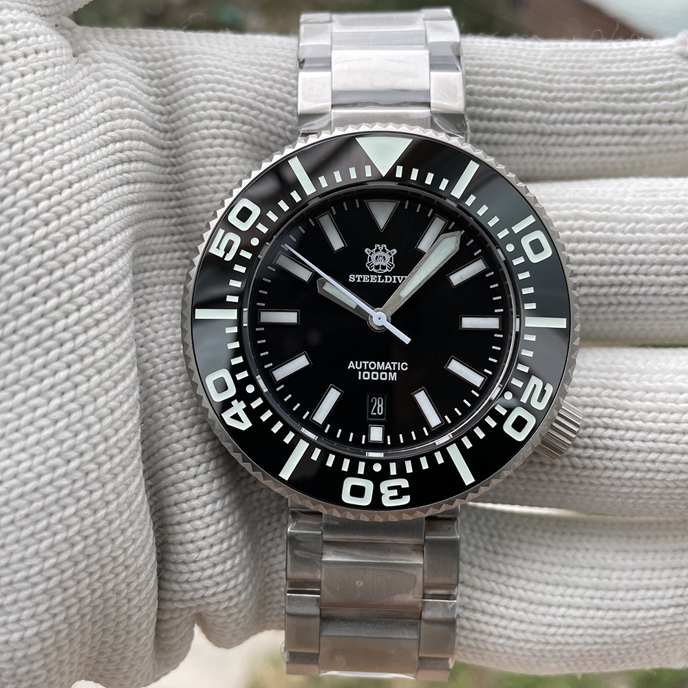 STEELDIVE Official SD1976P 48MM One-Piece 1000M Waterproof NH35 Automatic Mens Dive Watch 
