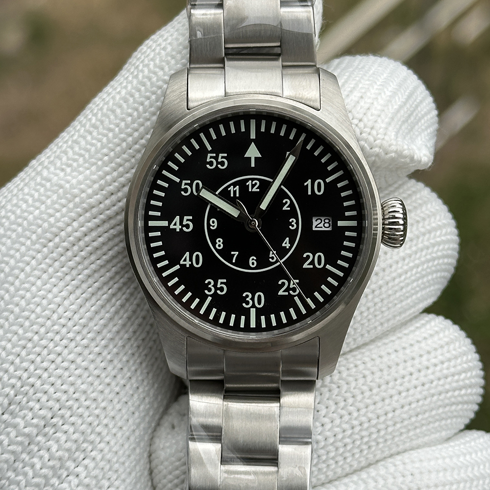 STEELDIVE Official SD1928T No Logo Dial Big Crown 200M NH35 Automatic Dive Watch