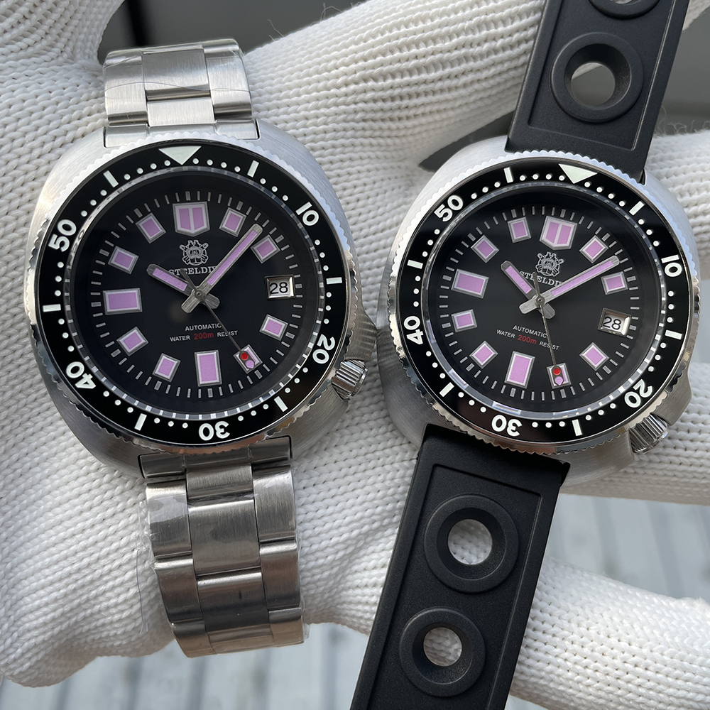 STELDIVE Official SD1970U Swiss Luminous 200M Waterproof NH35 Automatic Mens Dive Watch 