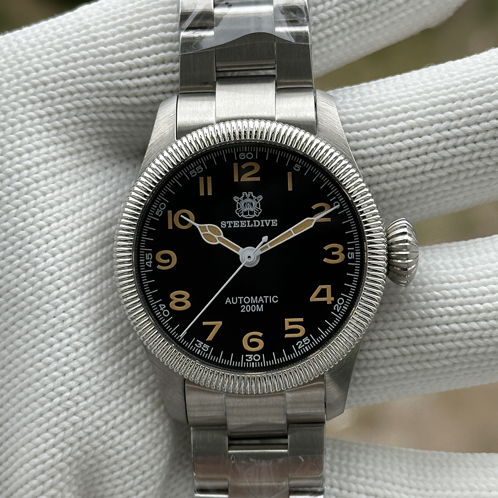 STEELDIVE Official SD1906 Simple Design 200M NH35 Automatic Dive Watch