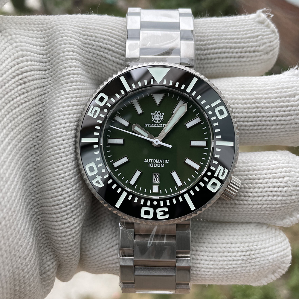 STEELDIVE Official SD1976P 48MM One-Piece 1000M Waterproof NH35 Automatic Mens Dive Watch 
