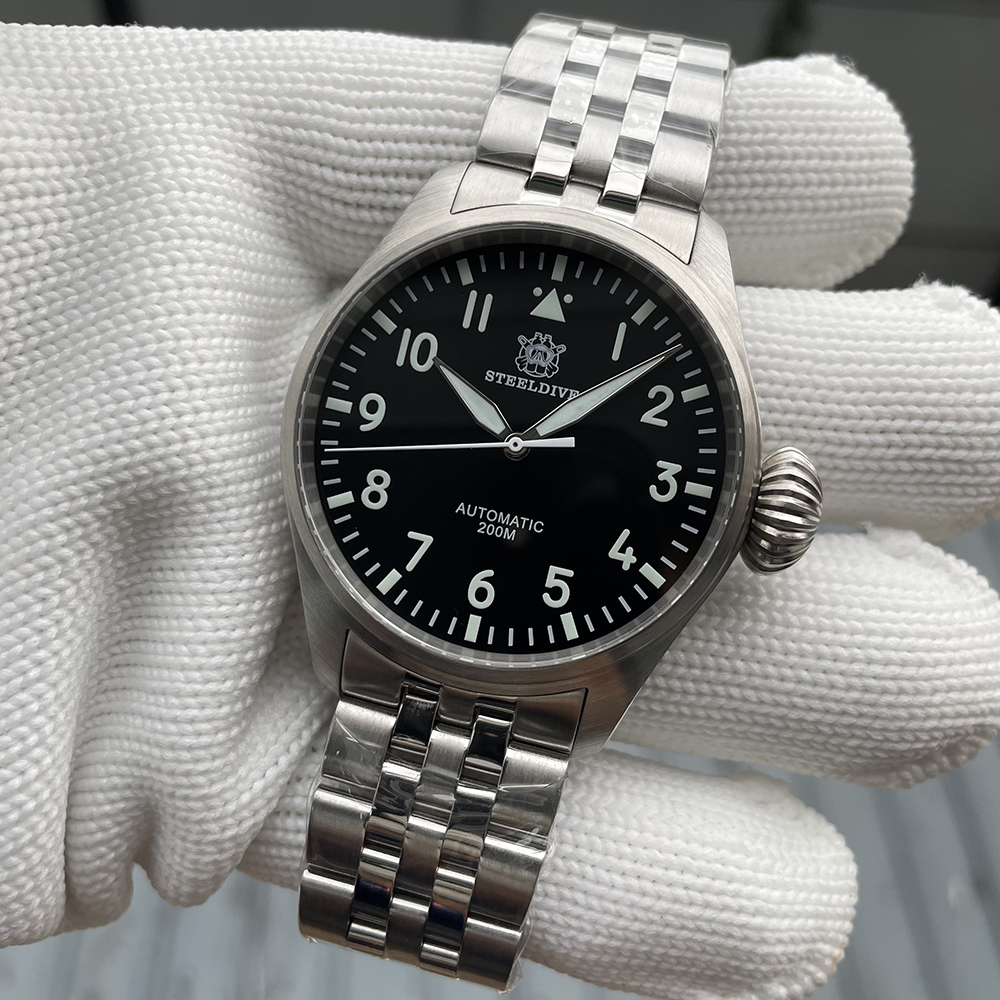 STEELDIVE Offiical SD1930 No Date 43MM Case Sapphire Glass Swiss Luminous Japan NH35 Automatic 200M Waterproof Dive Watch