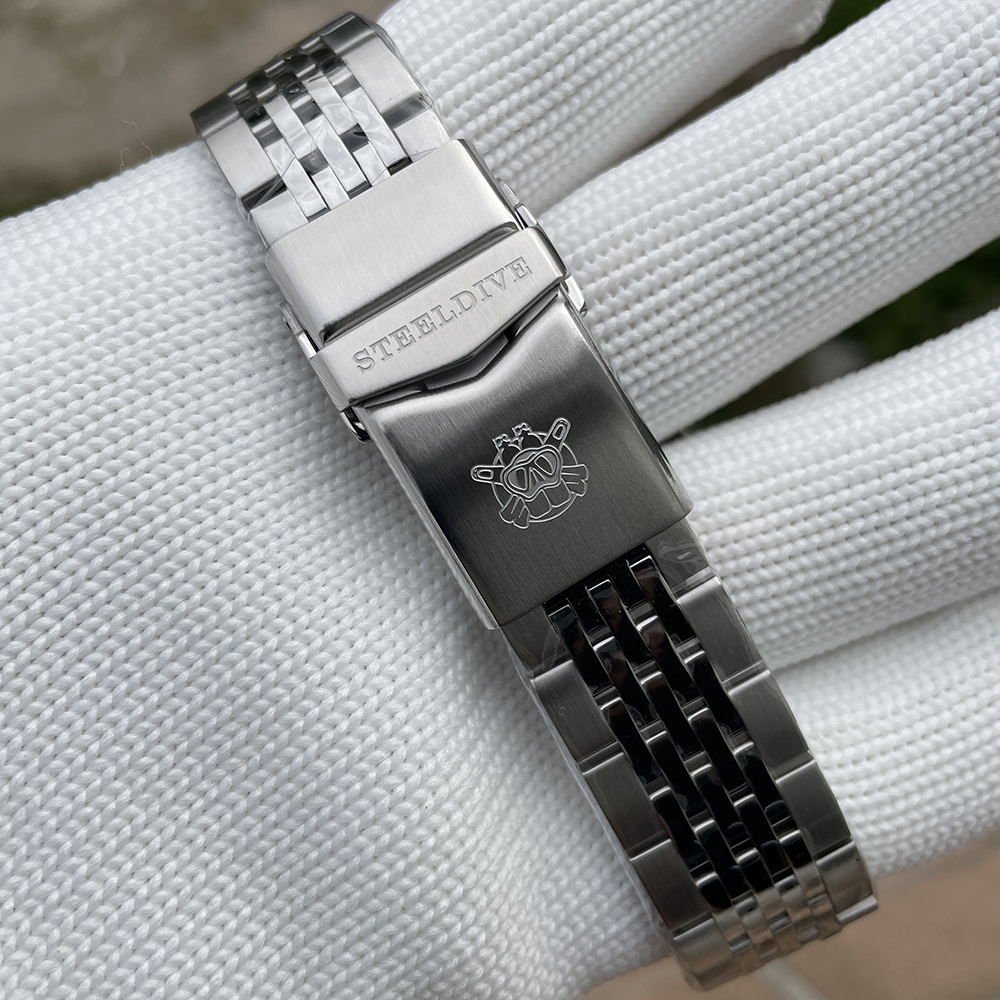 STEELDIVE Official 20MM Replacement Bracelet with Milled Clasp fro SD1967 and SD1967RMG Only