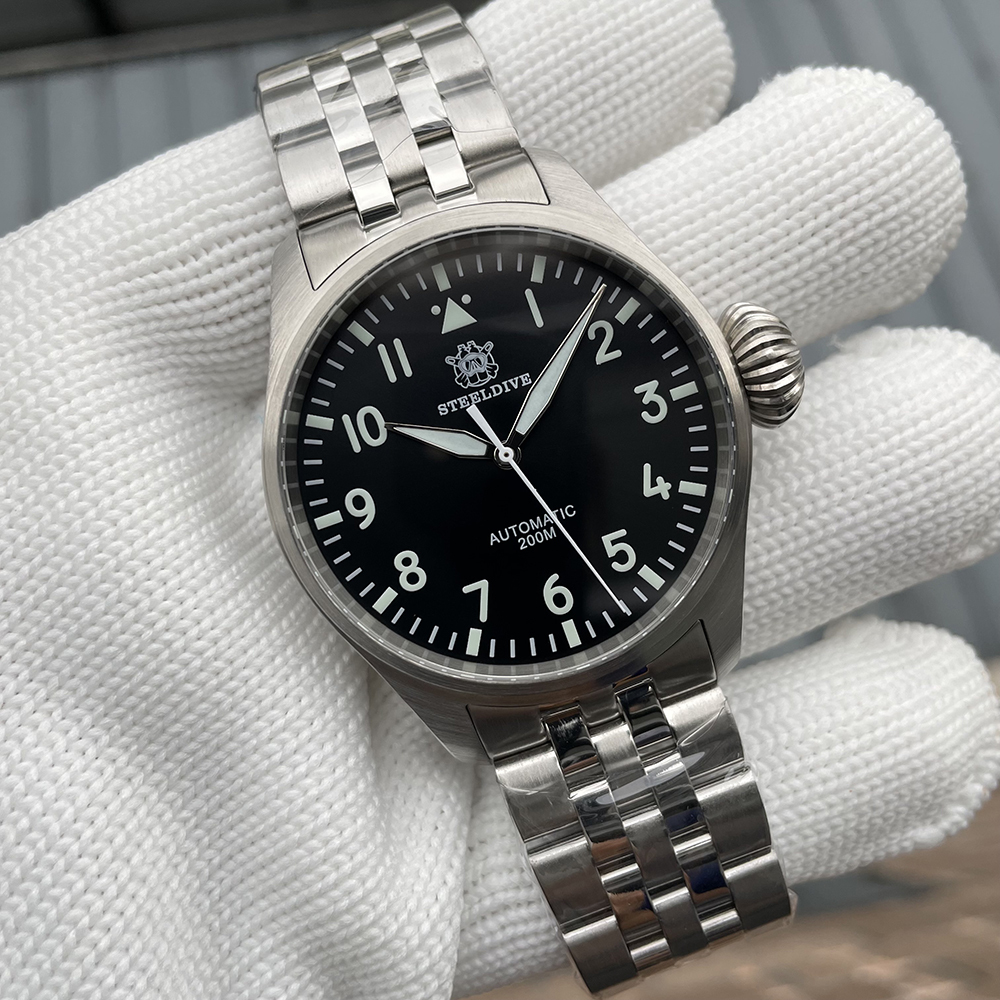 STEELDIVE Offiical SD1930 No Date 43MM Case Sapphire Glass Swiss Luminous Japan NH35 Automatic 200M Waterproof Dive Watch