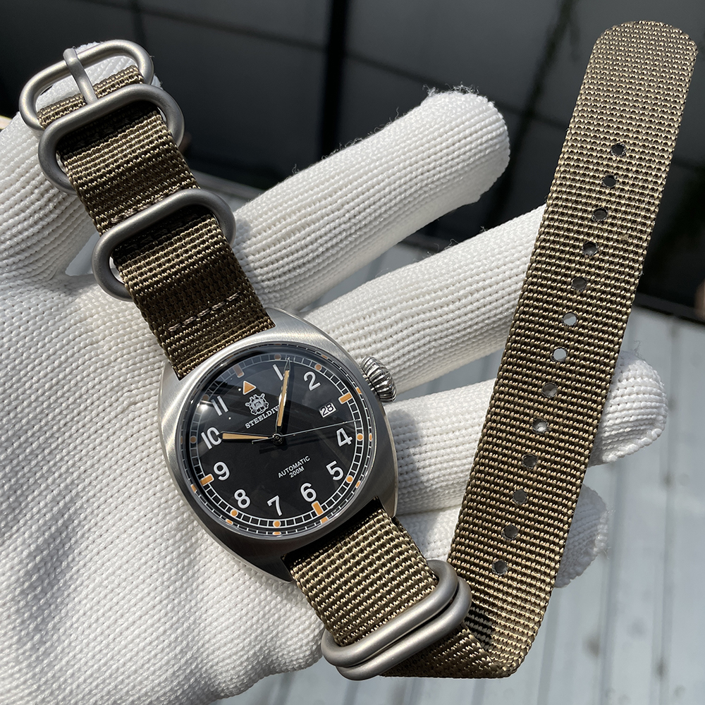 STEELDIVE Official SD1907P 40MM Steel Case 200M Waterproof NH35 Automatic Dive Watch Sapphire Mechnical Dive Watch