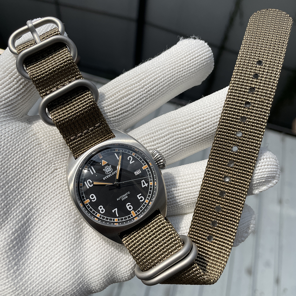 STEELDIVE Official SD1907P 40MM Steel Case 200M Waterproof NH35 Automatic Dive Watch Sapphire Mechnical Dive Watch