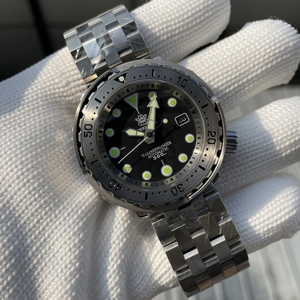 STEELDIVE Official SD1986 47.5mm Steel Bezel NH35 Tuna Dive Watch