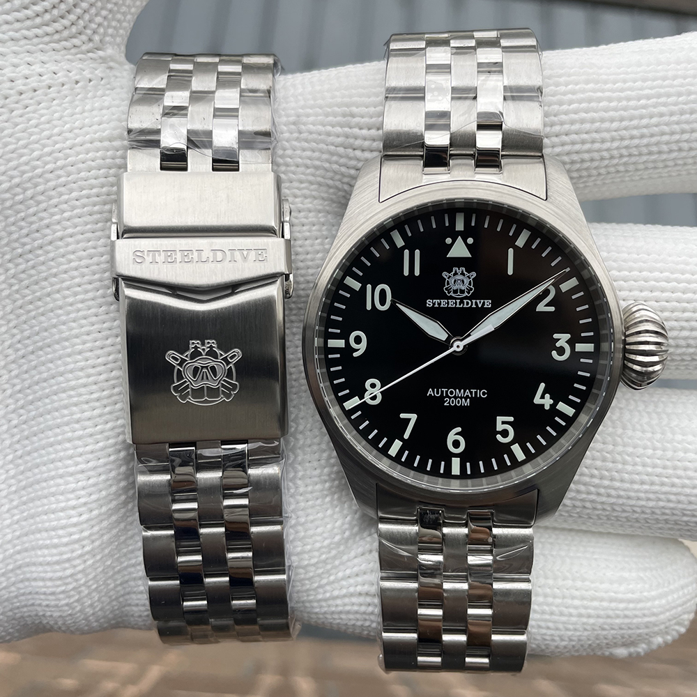 STEELDIVE Offiical SD1930 No Date 43MM Case Sapphire Glass Swiss Luminous Japan NH35 Automatic 200M Waterproof Dive Watch