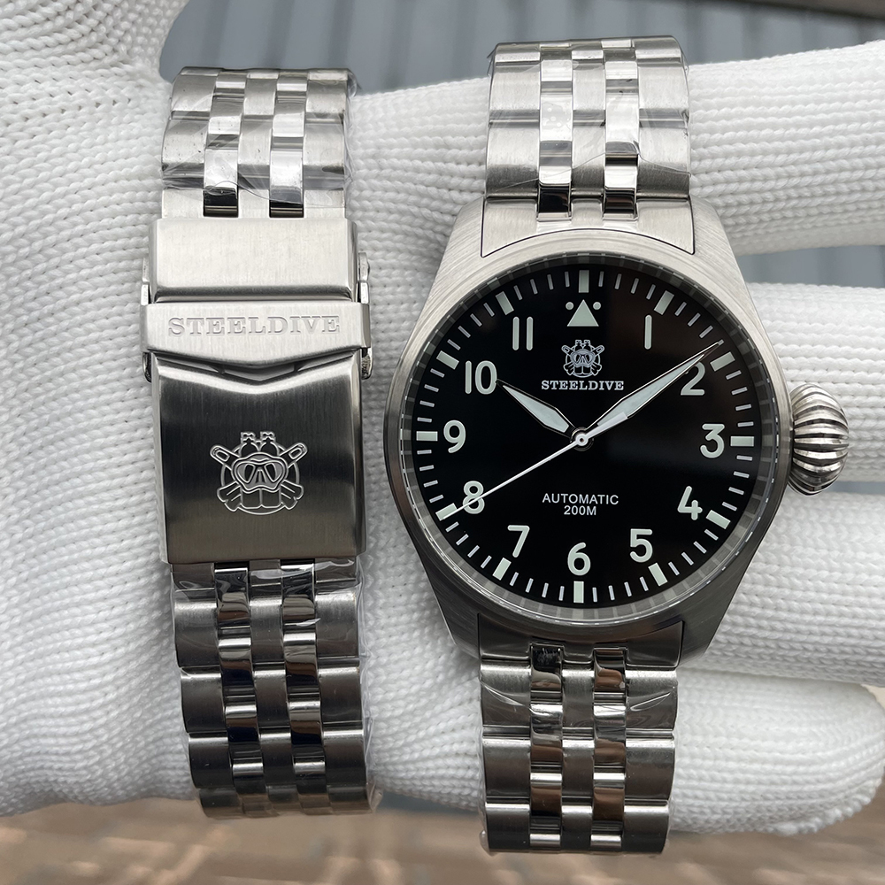 STEELDIVE Offiical SD1930 No Date 43MM Case Sapphire Glass Swiss Luminous Japan NH35 Automatic 200M Waterproof Dive Watch