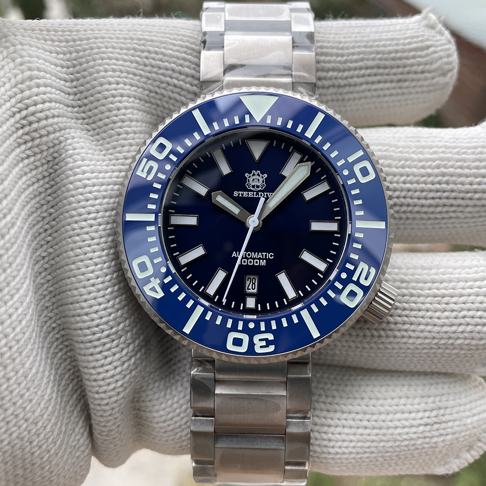 STEELDIVE Official SD1976P 48MM One-Piece 1000M Waterproof NH35 Automatic Mens Dive Watch 