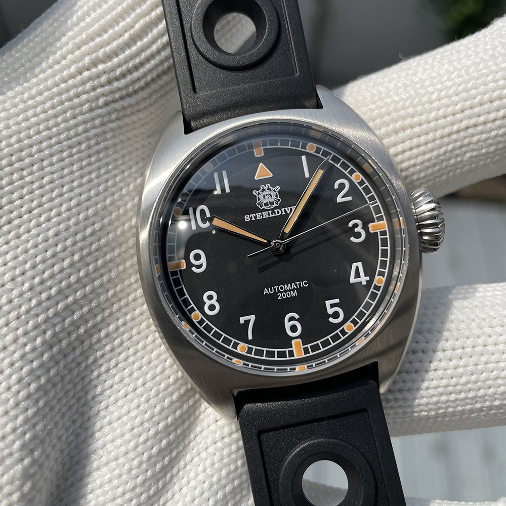 STEELDIVE Official SD1907P 40MM Steel Case 200M Waterproof NH35 Automatic Dive Watch Sapphire Mechnical Dive Watch