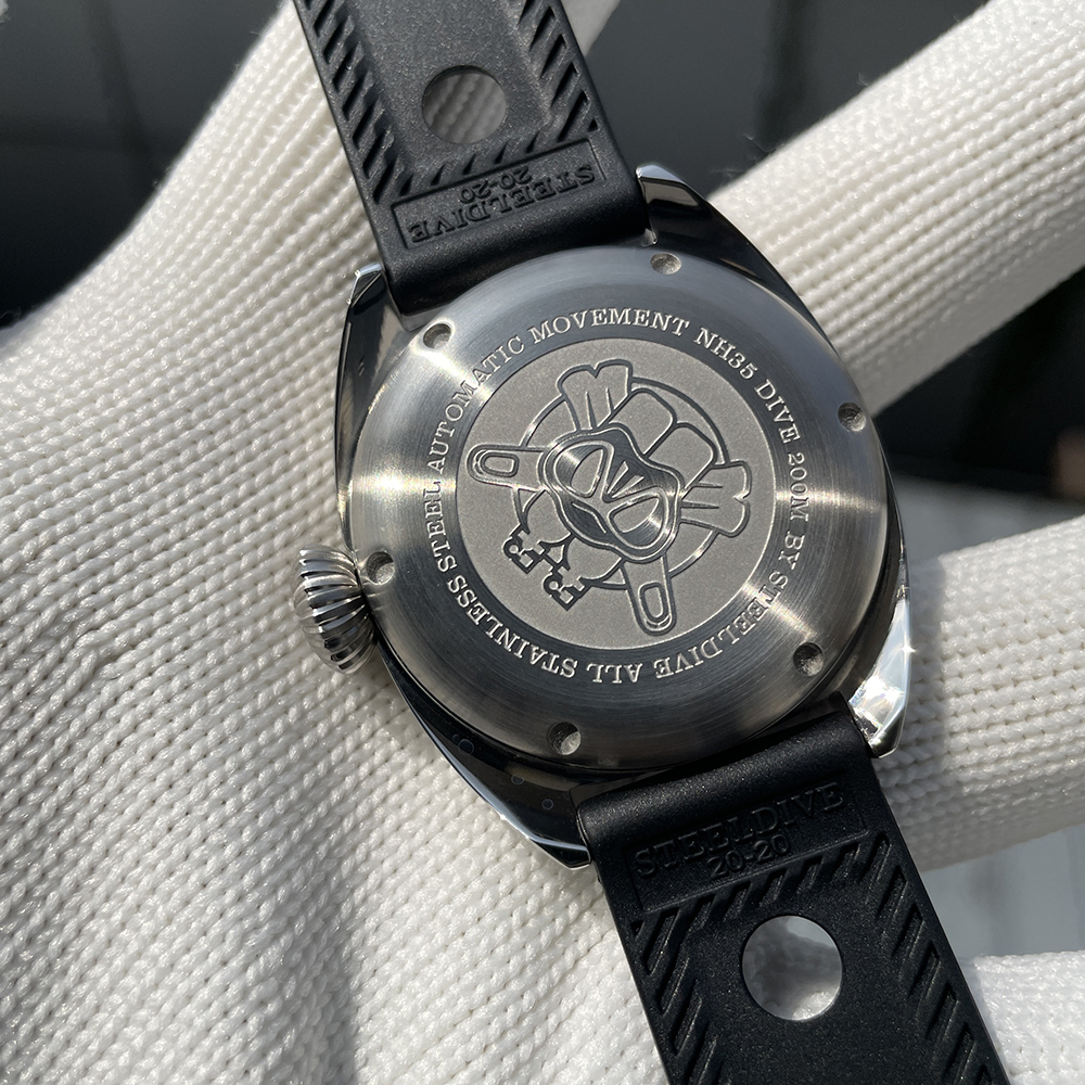 STEELDIVE Official SD1907P 40MM Steel Case 200M Waterproof NH35 Automatic Dive Watch Sapphire Mechnical Dive Watch