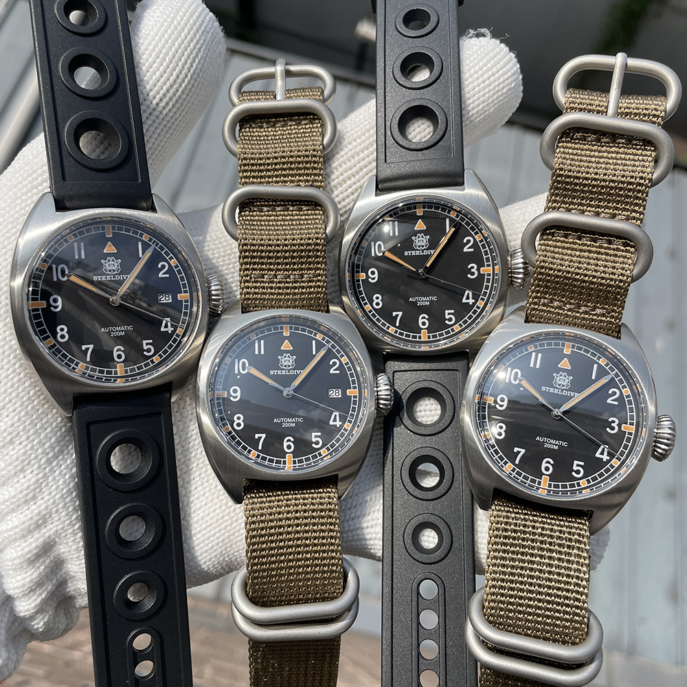 STEELDIVE Official SD1907P 40MM Steel Case 200M Waterproof NH35 Automatic Dive Watch Sapphire Mechnical Dive Watch