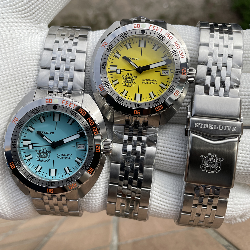 STEELDIVE Official SD1967 200M Waterproof 43mm Case Sapphire Glass NH35 Automatic Movement Mens Dive Watch