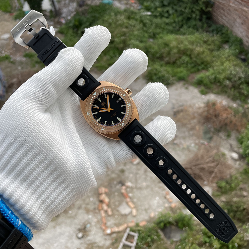 STEELDIVE Official SD1941S Black Dial 500M Waterproof Sapphire Glass NH35 Automatic Movement Mens Dive Watch