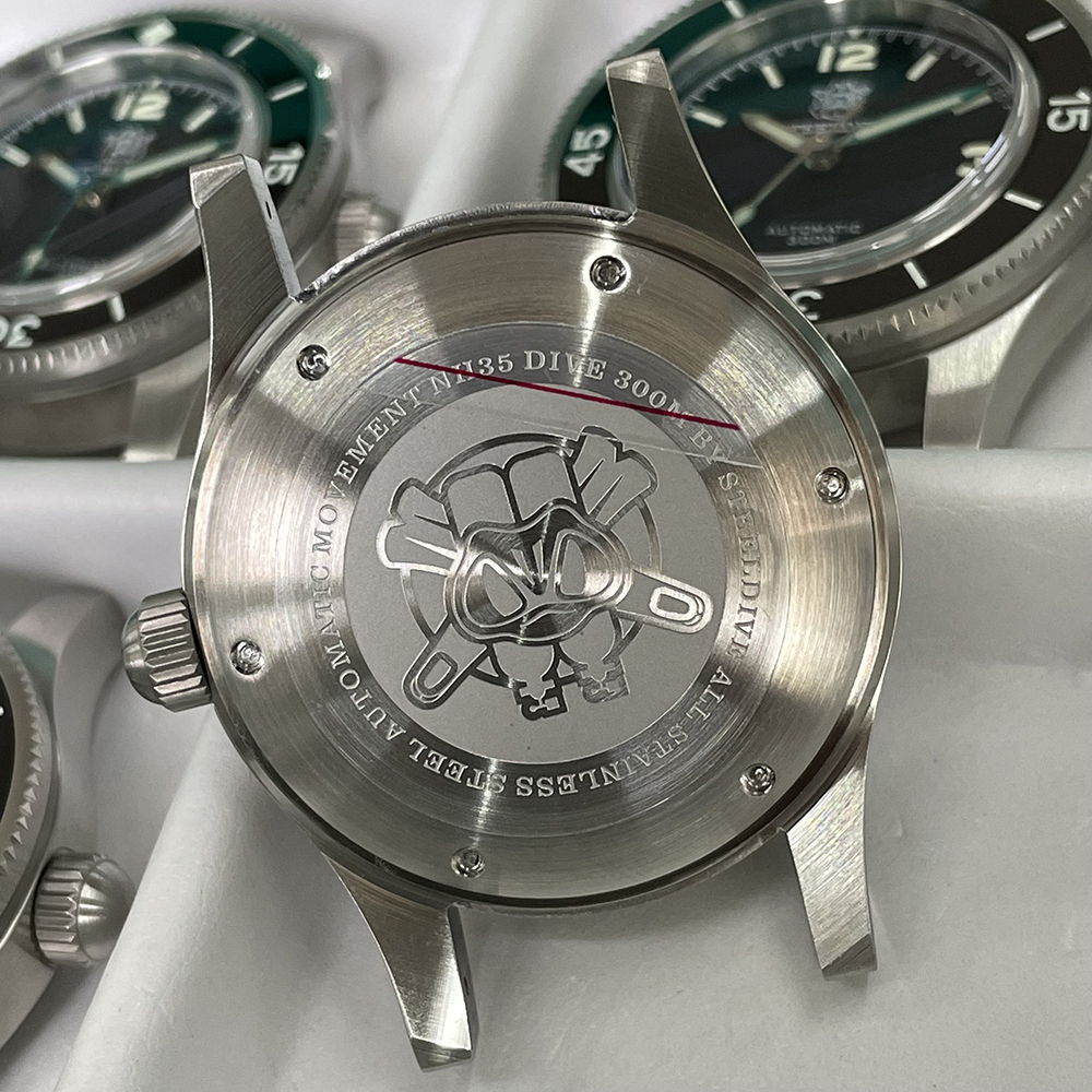 STEELDIVE Official SD1952 Date Function Black Dial 300M Waterproof NH35 Automatic Fifty Fathoms Dive Watch