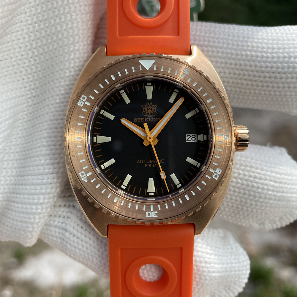 STEELDIVE Official SD1941S Black Dial 500M Waterproof Sapphire Glass NH35 Automatic Movement Mens Dive Watch