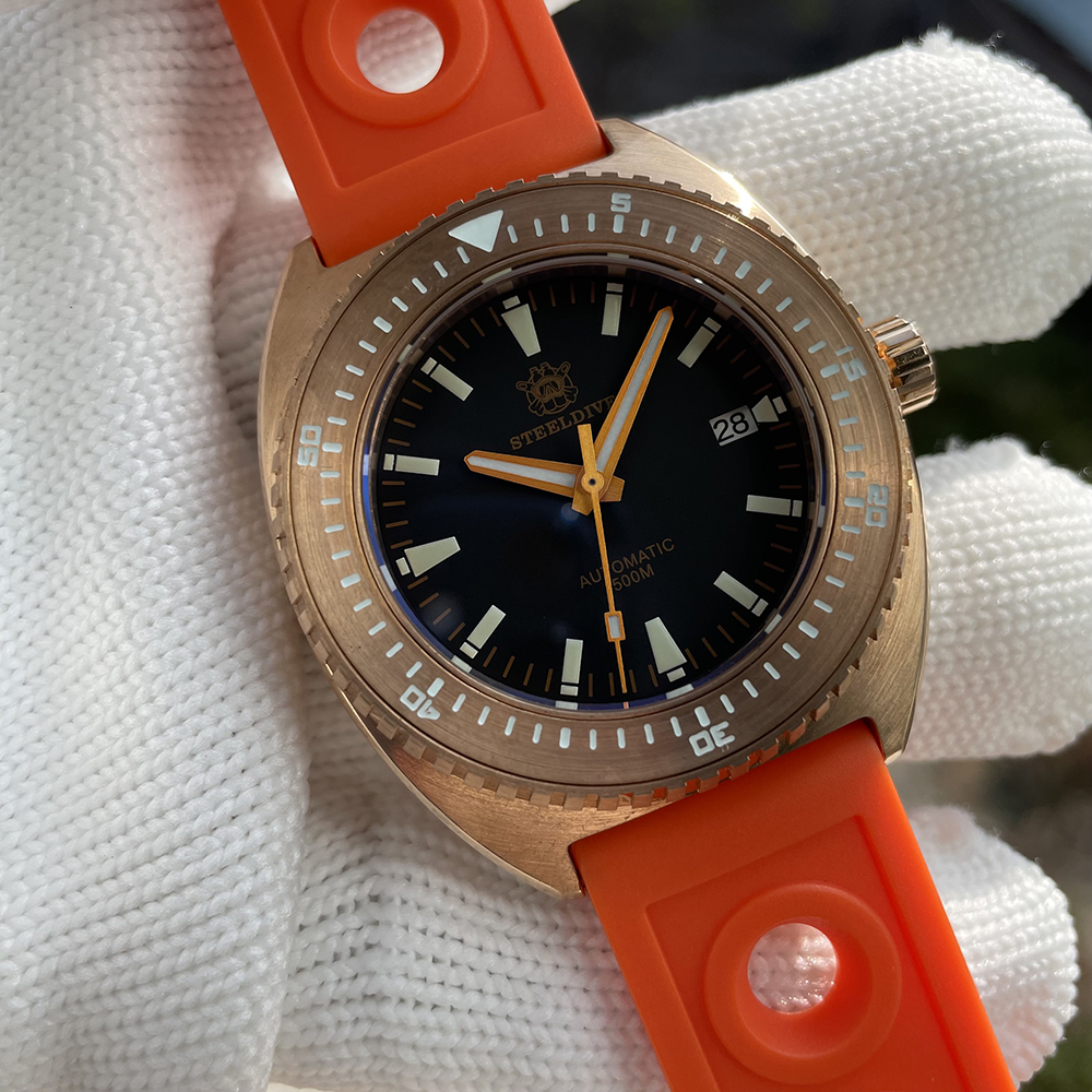 STEELDIVE Official SD1941S Black Dial 500M Waterproof Sapphire Glass NH35 Automatic Movement Mens Dive Watch