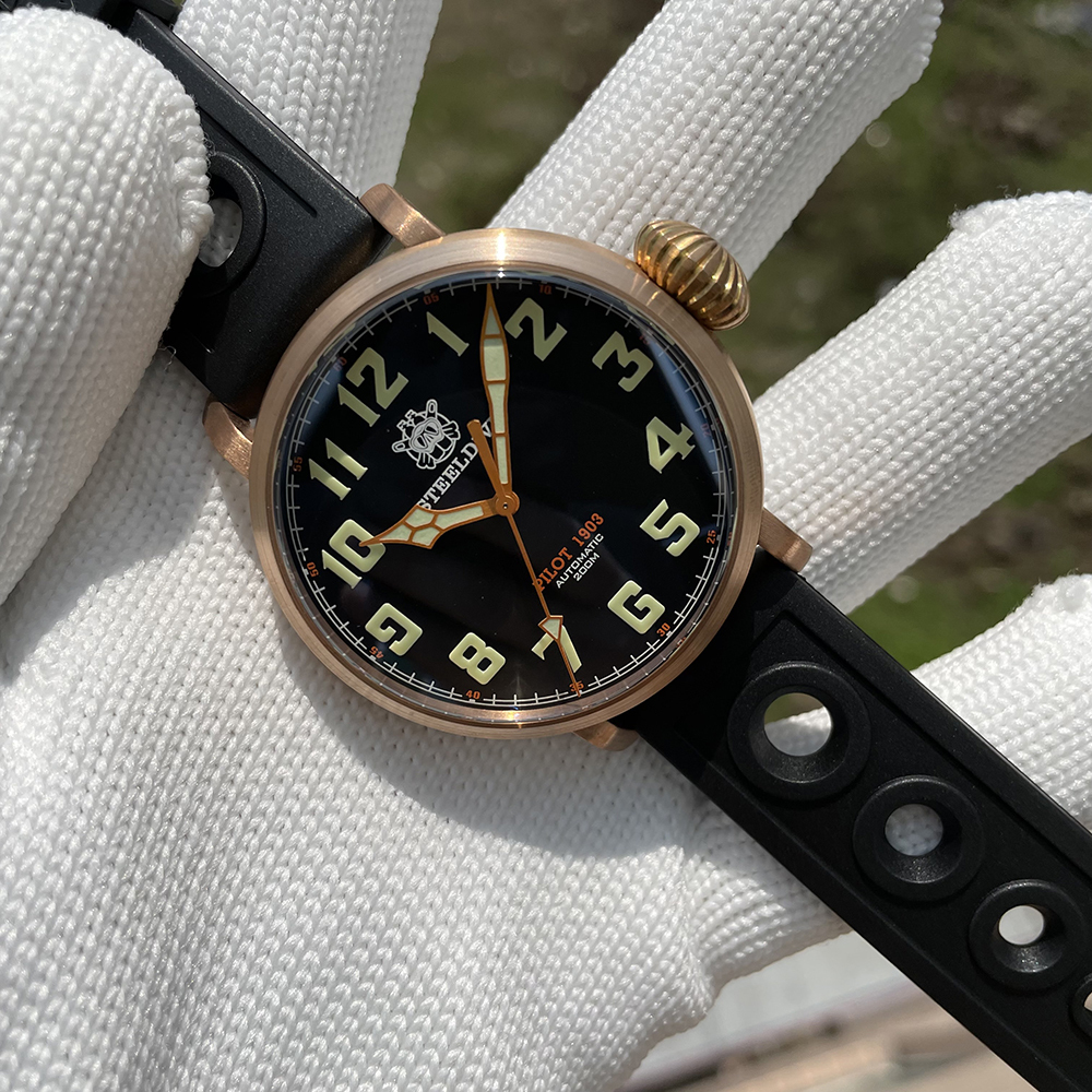 STEELDIVE Official SD1903S V1 Swiss C3 Green Luminous 200M Waterproof Sapphire Glass NH35 Automatic 46.5mm Mens Dive Watch 