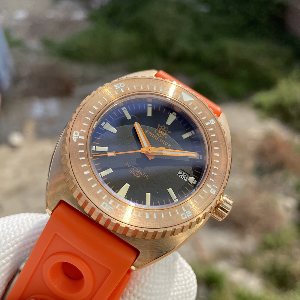 STEELDIVE Official SD1941S Black Dial 500M Waterproof Sapphire Glass NH35 Automatic Movement Mens Dive Watch