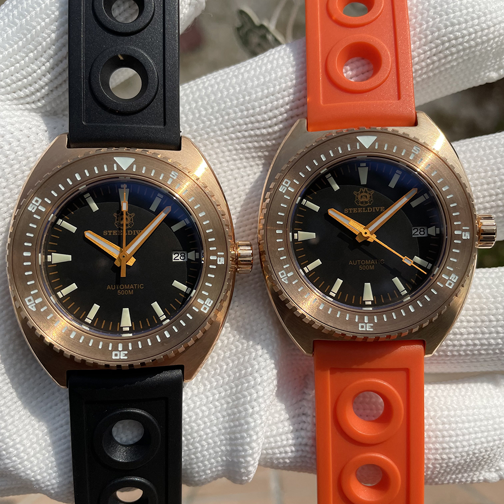 STEELDIVE Official SD1941S Black Dial 500M Waterproof Sapphire Glass NH35 Automatic Movement Mens Dive Watch