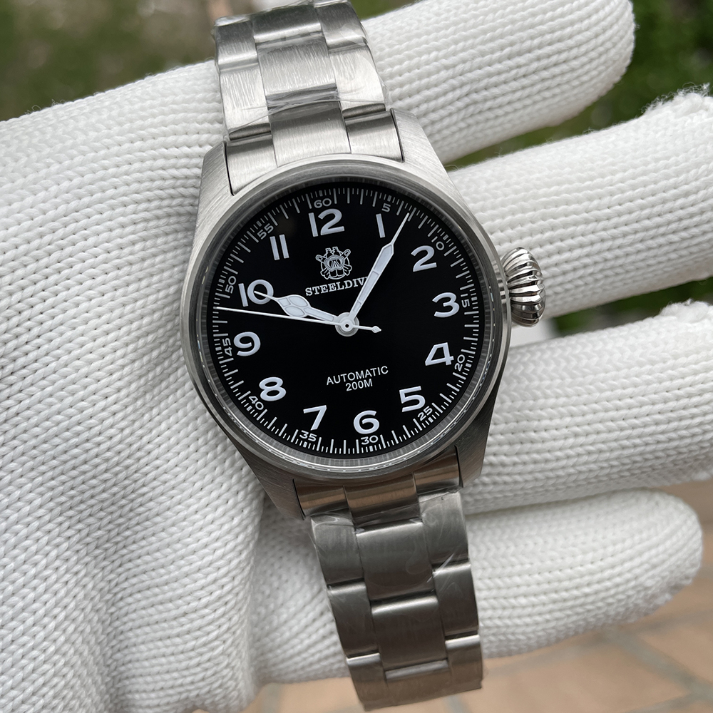 STEELDIVE Official SD1928M Simple Design 39MM Japan NH35 Automatic Movement Dive Watch