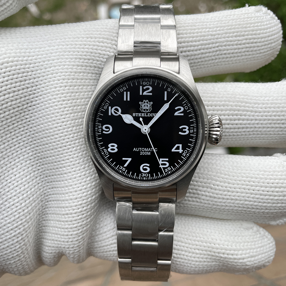STEELDIVE Official SD1928M Simple Design 39MM Japan NH35 Automatic Movement Dive Watch
