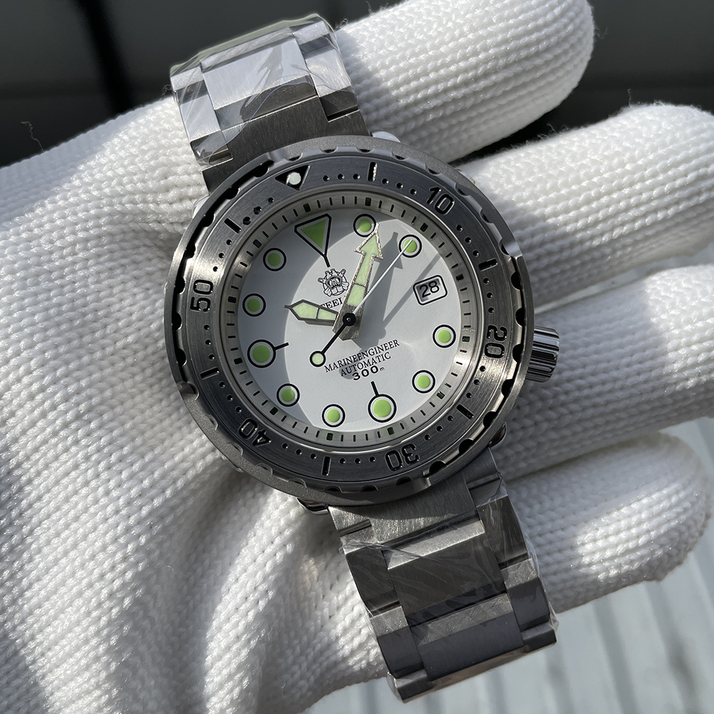 STEELDIVE Official SD1986 Steel Bezel 47.5MM Case Super Luminous Sapphire Glass 300M Waterproof NH35 Automatic Mens Dvie Watch