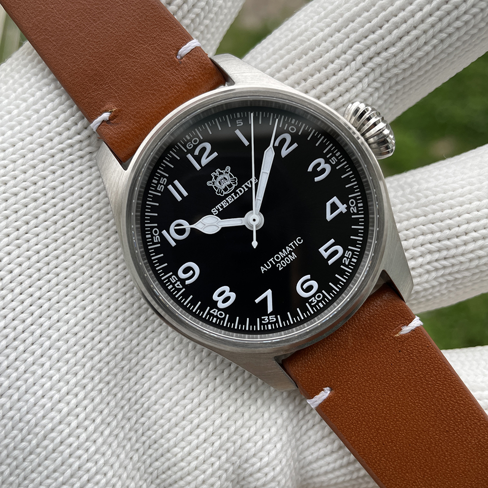 STEELDIVE Official SD1928M Simple Design 39MM Japan NH35 Automatic Movement Dive Watch