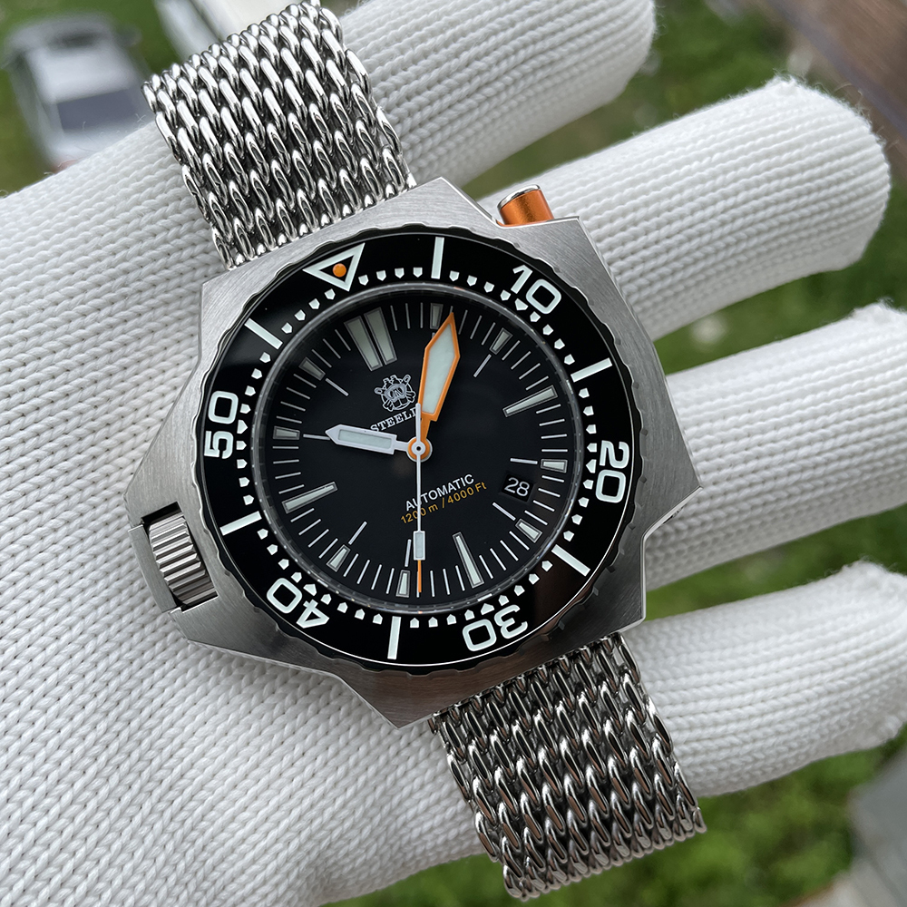 STEELDIVE Official SD1988 55.7MM One-piece Case Japan NH35 Automatic Dive Watch