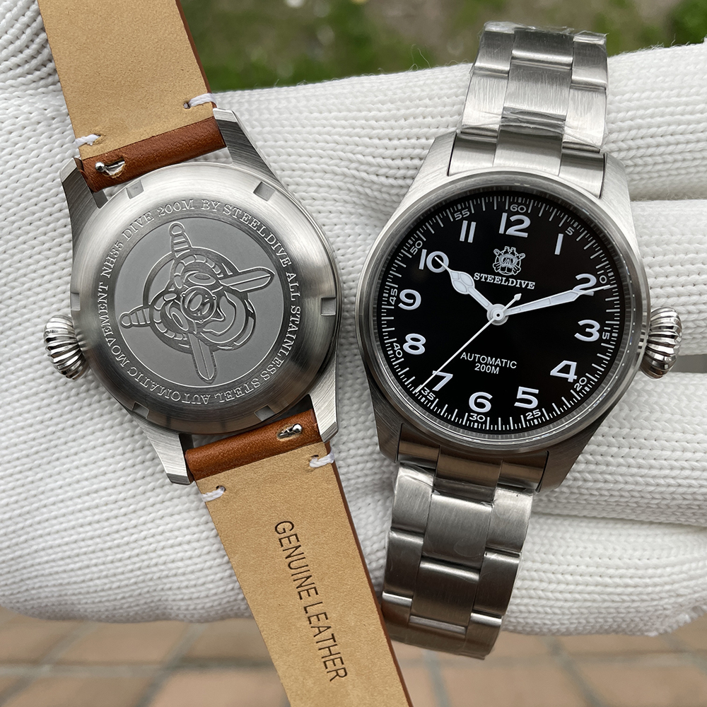STEELDIVE Official SD1928M Simple Design 39MM Japan NH35 Automatic Movement Dive Watch