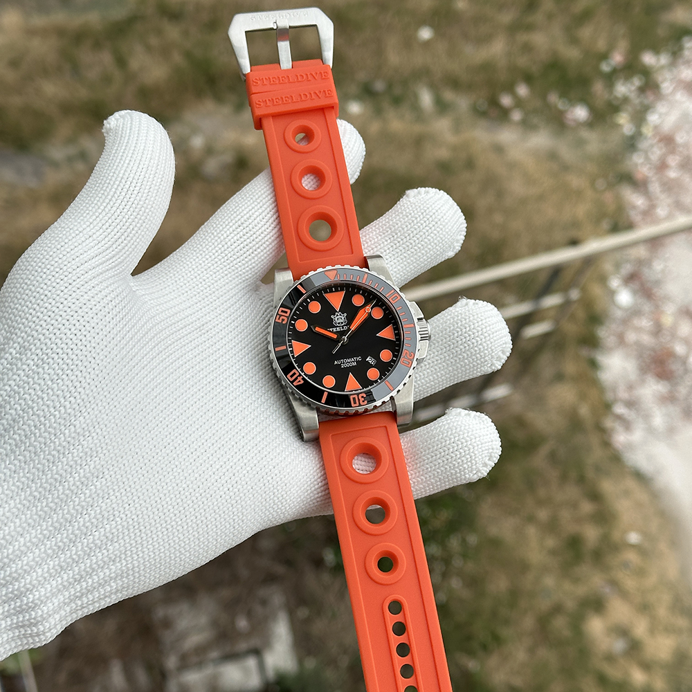 [Copy]2025 New Arrival STEELDIVE Mens Watch SD1987 46.5MM Steel Case Super Luminous 200Bar Ceramic Bezel Mens Dive Watch with Valve