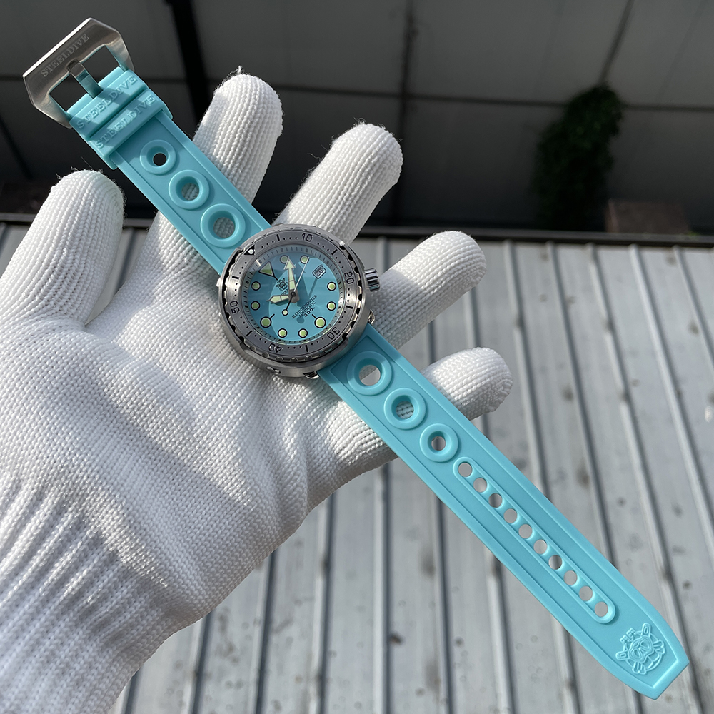 STEELDIVE Official SD1986 Steel Bezel 47.5MM Case Super Luminous Sapphire Glass 300M Waterproof NH35 Automatic Mens Dvie Watch