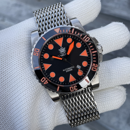[Copy]2025 New Arrival STEELDIVE Mens Watch SD1987 46.5MM Steel Case Super Luminous 200Bar Ceramic Bezel Mens Dive Watch with Valve